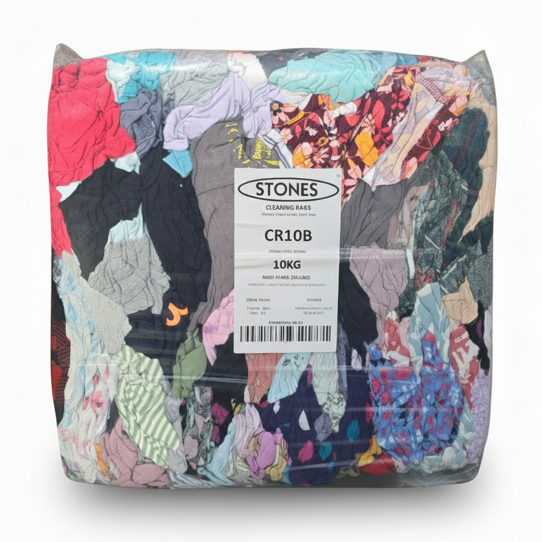 Premium Cotton T-Shirt Rags - 10kg Bag – Stones Rags