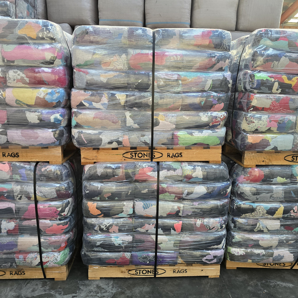 Haas Rags Colour T-Shirt Rags 10kg - Pallet of 42 Bags – Stones Rags