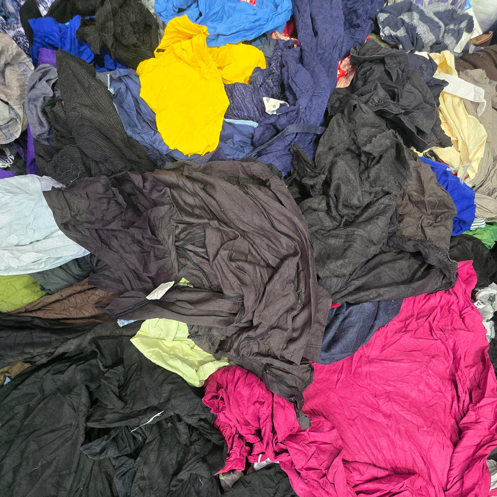 Coloured T-Shirt Rags (Seconds) - 200kg Bale
