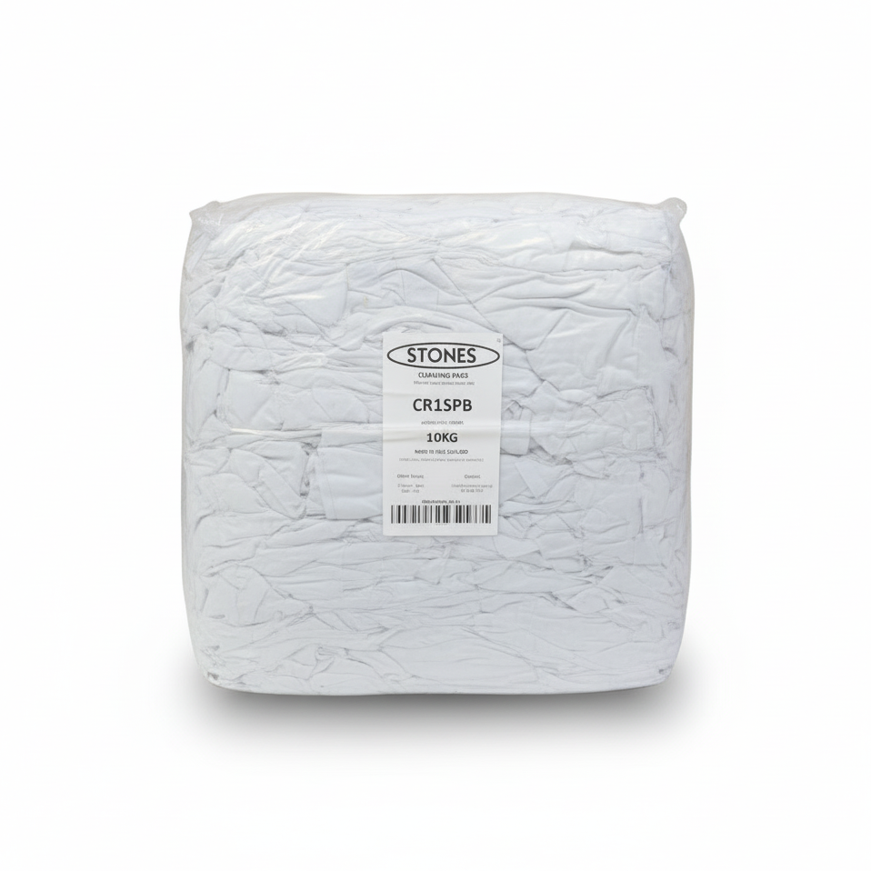 White Low Lint Rags 10kg Bag
