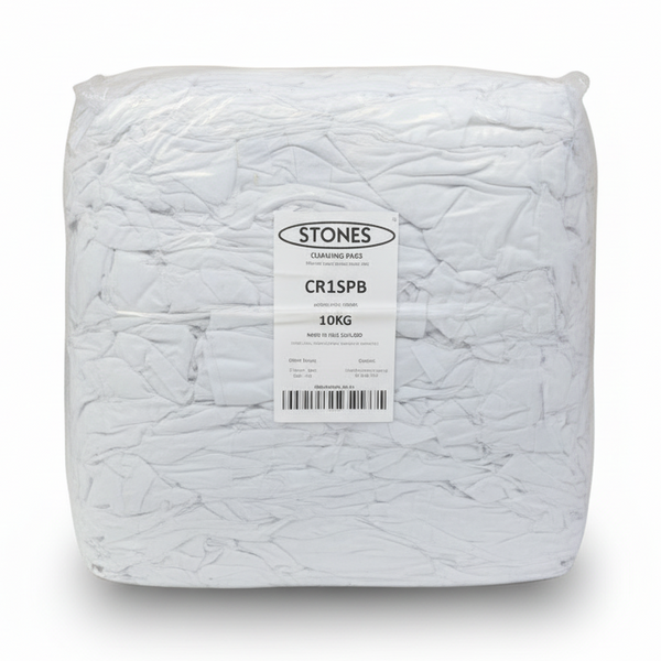 White Low Lint Rags 10kg Bag