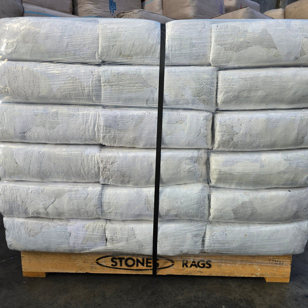 White T-Shirt 10kg Bag - Pallet of 42 Bags