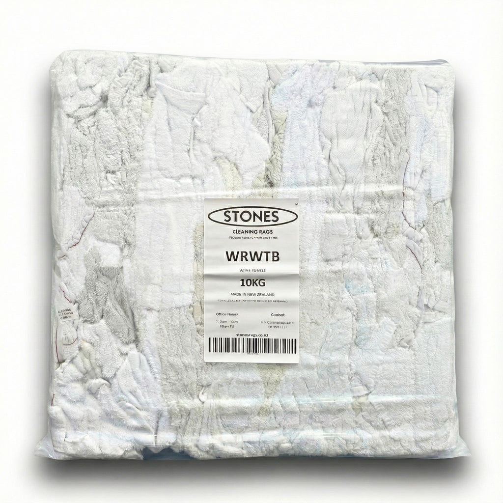 White Toweling Rags - 10kg Bag