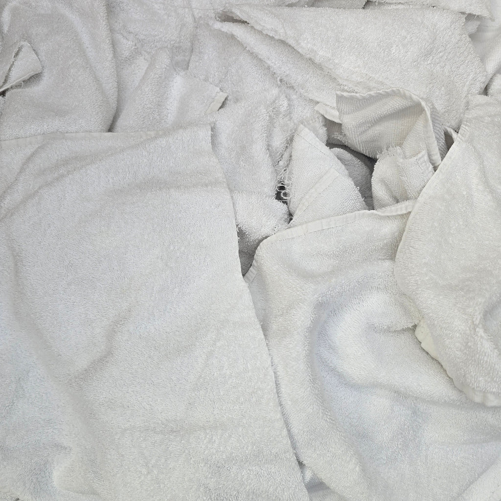White Toweling Rags - 10kg Bag