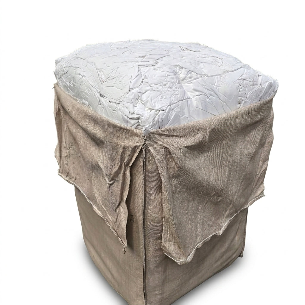 White Low Lint Rags (CR1SP) – 200kg Bale